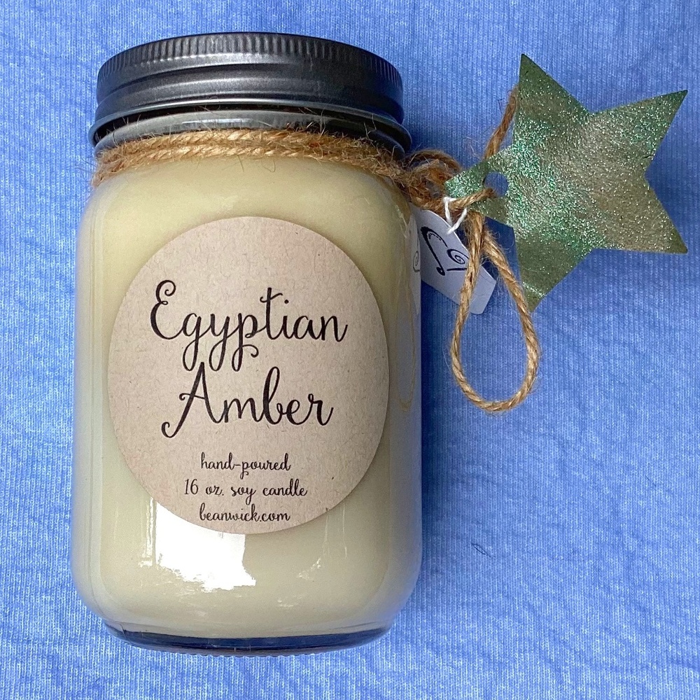 Beanwick soy candle - Egyptian Amber scent 16 oz